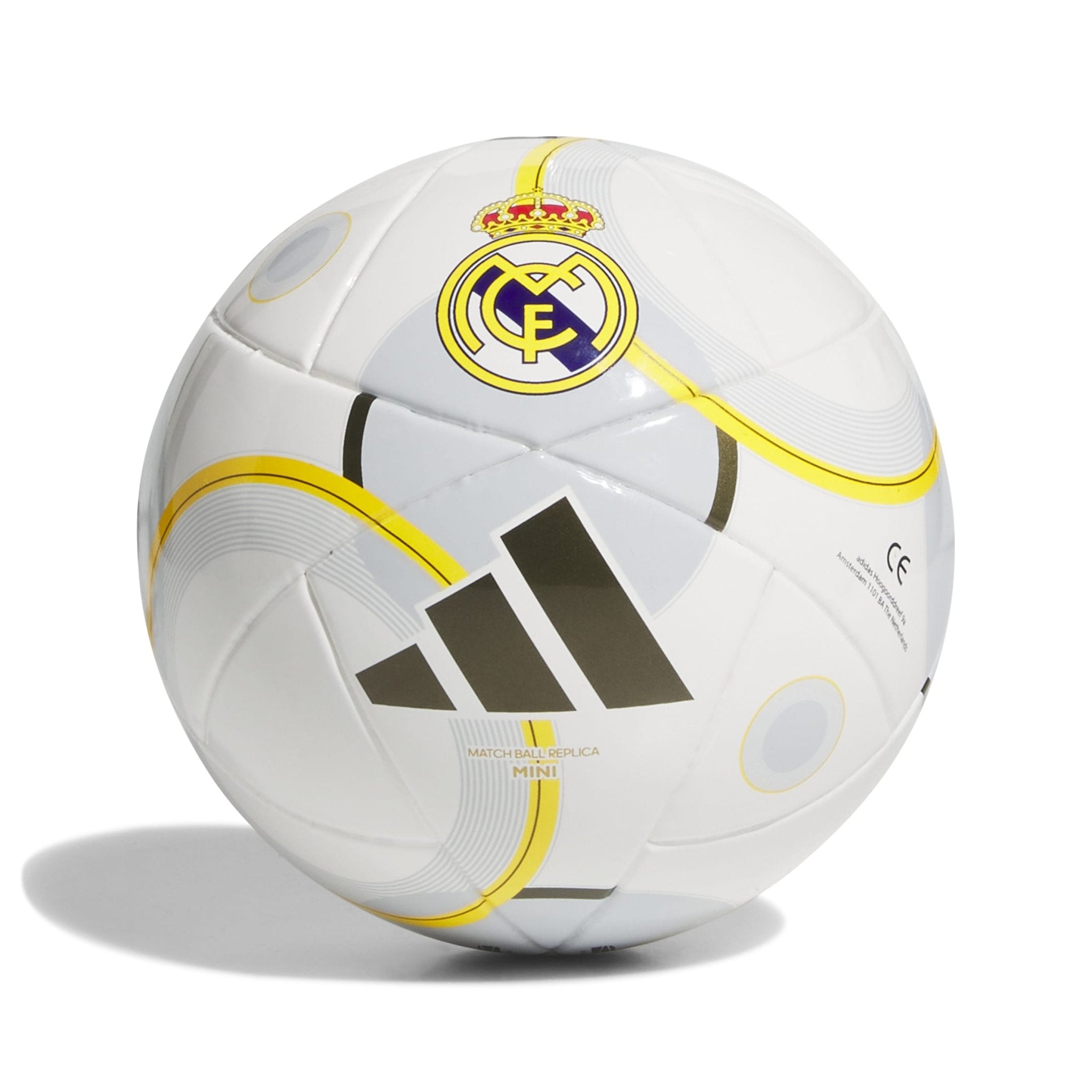 adidas Real Madrid Home Mini Ball - White/Gold - Best Buy Soccer